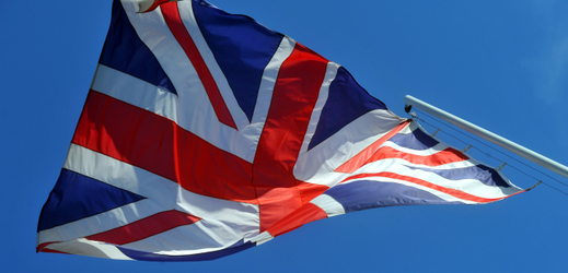 Vlajka Velké Británie. 