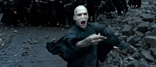 Lord Voldemort, kterého si Fiennes v Harrym Potterovi zahrál.