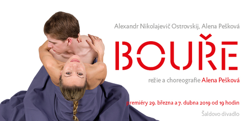 Plakát k baletu Bouře.