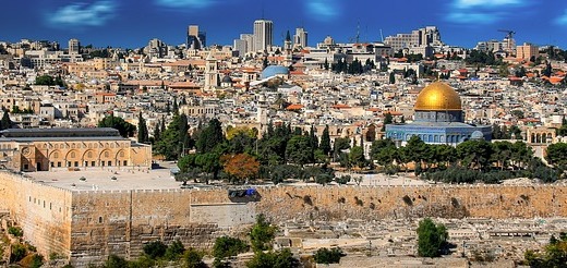 Pohled na Jeruzalém.