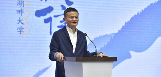 Čínský miliardář a spoluzakladatel internetové obchodní společnosti Alibaba Jack Ma.