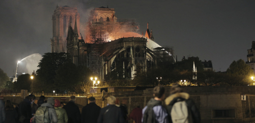 Požár pařížské katedrály Notre-Dame.