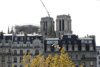 Notre-Dame po tragickém požáru. 