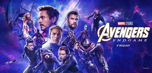 Plakát k filmu Avengers: Endgame.