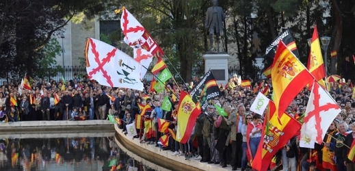 Kampaň strany Vox v Madridu. 