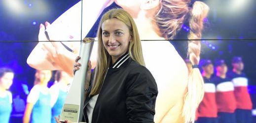 Tenistka Petra Kvitová vystoupila 29. dubna 2019 v Praze na tiskové konferenci po vítězství na turnaji ve Stuttgartu.