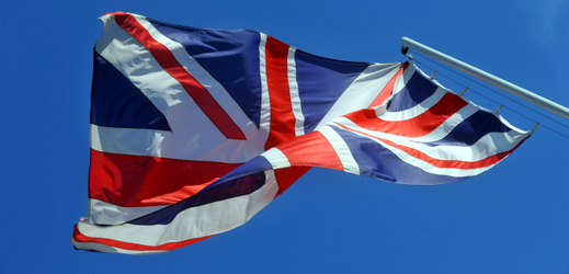 Vlajka Velké Británie. 