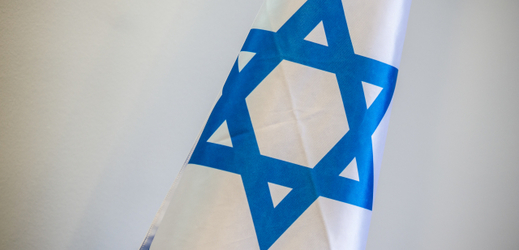 Vlajka Izraele. 