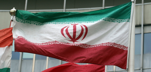 Íránská vlajka. 