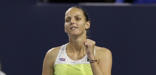 Česká tenistka Karolína Plíšková a její radost po jednom z vyhraných zápasů (ilustrační foto).