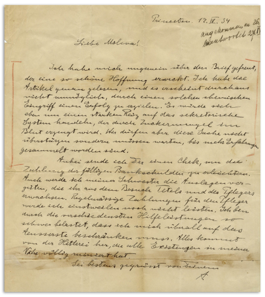 Einsteinův dopis o antisemitismu.