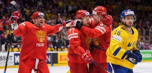 Rusové nastříleli Švédům šest gólů během druhé třetiny.