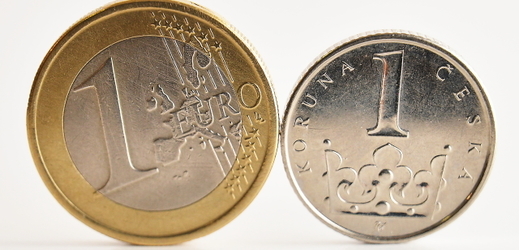 Euro a koruna.
