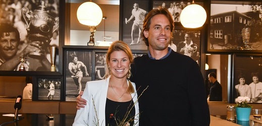 Tenistka Andrea Sestini Hlaváčková se svým italským manželem Fabrim.