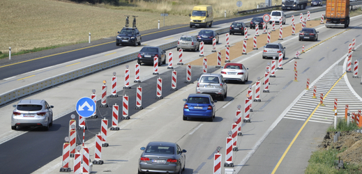 Situace na dálnici D1 směrem do Brna.