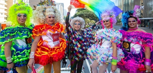 Průvod gayů zažilo letos brazilské Sao Paolo.