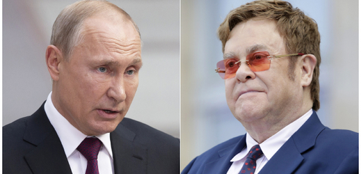 Vladimir Putin a Elton John.