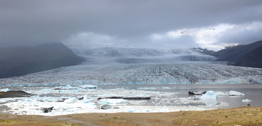 Ledovcová laguna v Islandu.