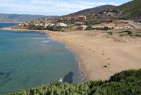 Pláž na Sardinii. 
