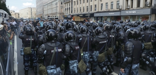 Demonstrace v Moskvě 27. 6. 2019.