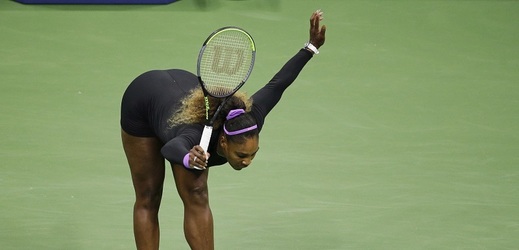 Serena Williamsová před domácím publikem na US Open. 
