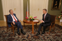 Prezident Miloš Zeman a Jaromír Soukup.