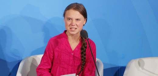 Greta Thunbergová. 