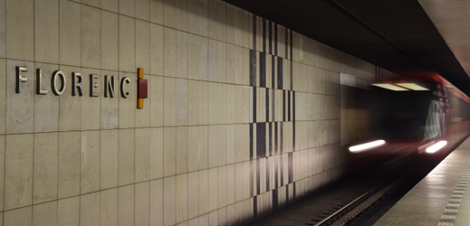 Stanice metra Praha Florenc.