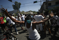 Demonstrace na Haiti.