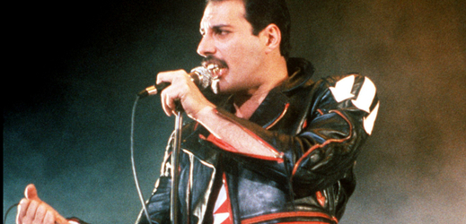 Zpěvák Freddie Mercury.