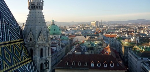 Pohled na centrum Vídně.