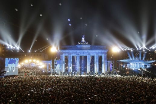 Oslava výročí pádu Berlínské zdi v Berlíně v roce 2014 (foto: Michael Sohn).