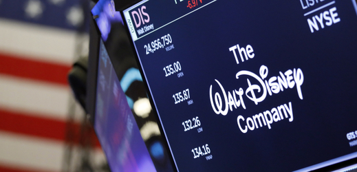Akcie hollywoodského studia Disney na New Yorské burze. 