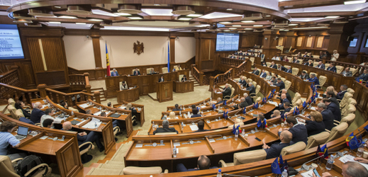 Moldavský parlament.