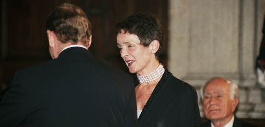 Zleva někdejší prezident Václav Havel a Věra Kunderová.