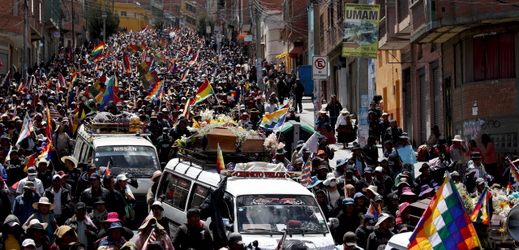 Protivládní demonstrace v Bolívii.