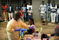 Očkování proti ebole v Kongu.