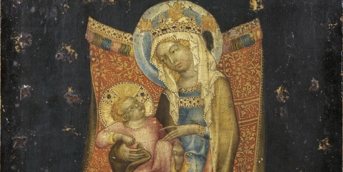 Obraz Trůnící Panna Marie s dítětem.