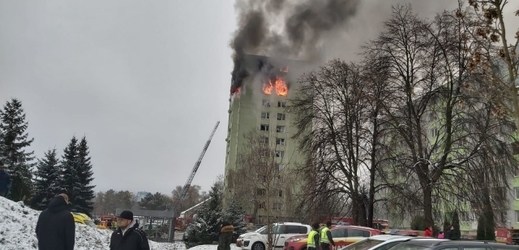 Budova v Prešově, kde explodoval plyn. 