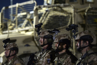 Česká armáda na spojenecké základně Bagrám v Afghánistánu.