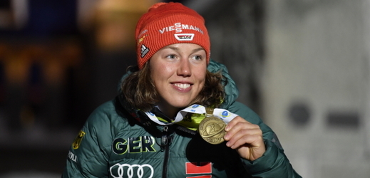Německá biatlonistka Laura Dahlmeierová.