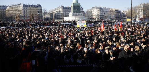 Demonstrace ve Francii. 
