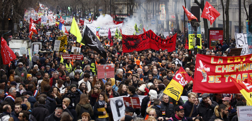 Demonstrace ve Francii.