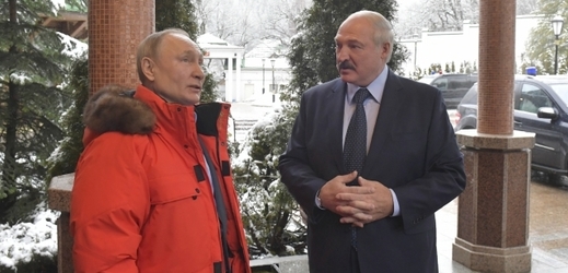 Vladimir Putin a Alexander Lukašenko.