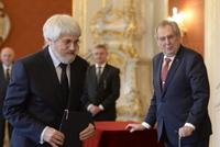 Pavel Šámal a prezident Miloš Zeman.