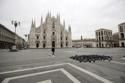 Itálie je postižena nejhůře. (ČTK/AP/Luca Bruno).