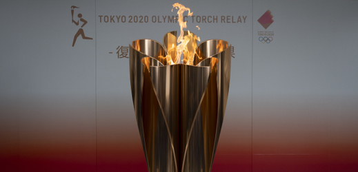 Olympijský oheň pro hry 2020.