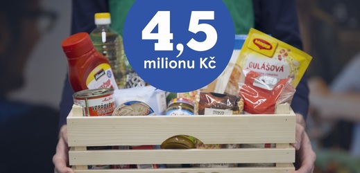 Tesco daruje potravinovým bankám trvanlivé potraviny za 4,5 milionu korun.