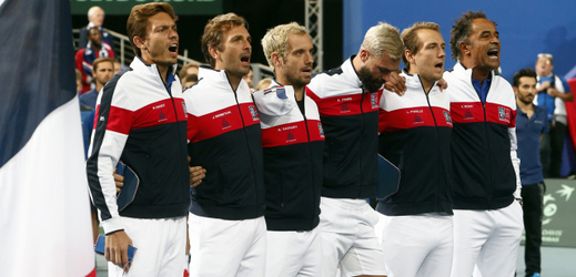 Francouzští tenisté při Davis Cupu. Ilustrační foto.