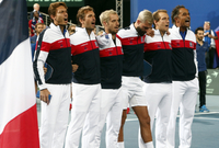 Francouzští tenisté při Davis Cupu. Ilustrační foto.